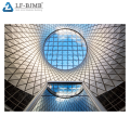 Xuzhou Factory Supply Aço de aço leve Trelida Curvada Skilight Glass Atrium Roof